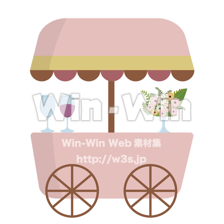 キッチンワゴン／キッチンカーのCG・イラスト素材 W-029471
