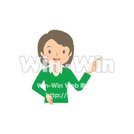 案内する女性のCG・イラスト素材 W-029101