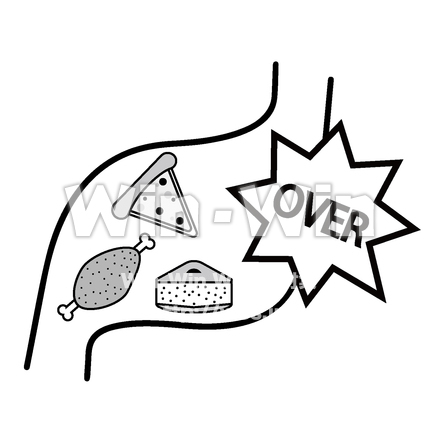 ダイエットアイコンのシルエット素材 W-028647