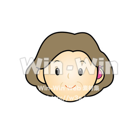 補聴器をつけた女性のCG・イラスト素材 W-029353