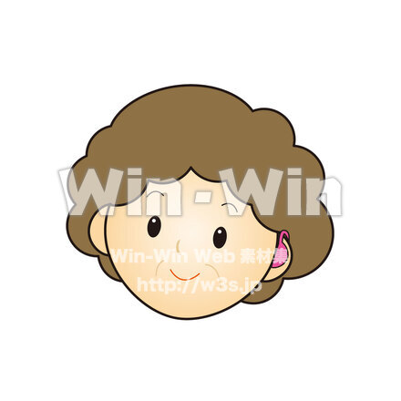 えがおのおばあさんのCG・イラスト素材 W-028199