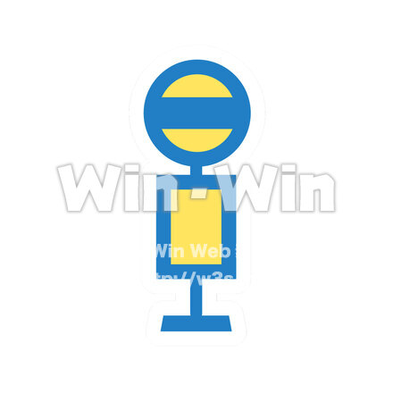 バス停のCG・イラスト素材 W-029348