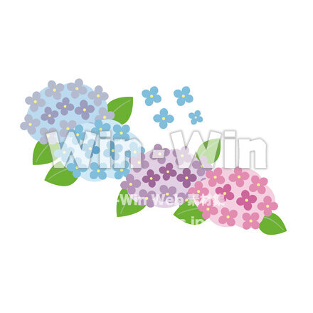 あじさい　ワンポイント素材のCG・イラスト素材 W-029934