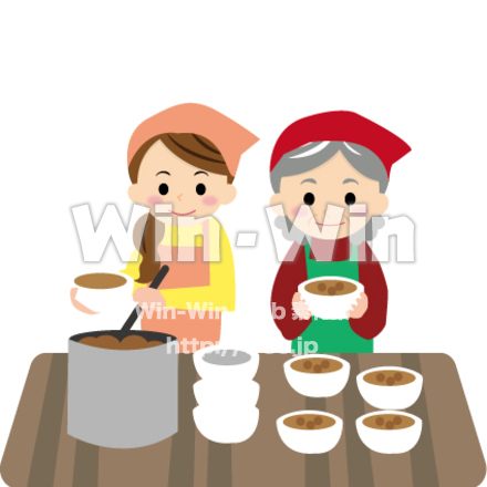 炊き出しのCG・イラスト素材 W-029850