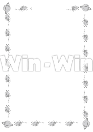 惑星ブラシのシルエット素材 W-028777