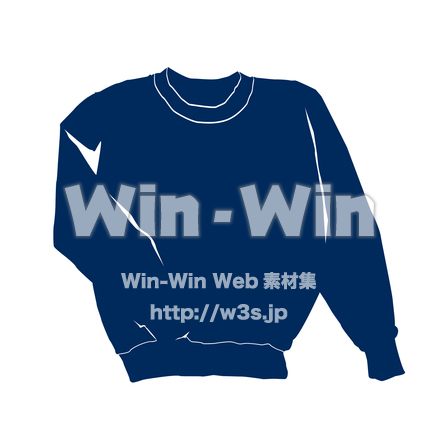 スウェットシャツのシルエット素材 W-028544