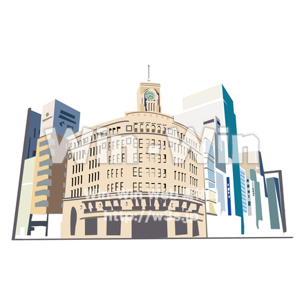 銀座４（和光）のCG・イラスト素材 W-029897