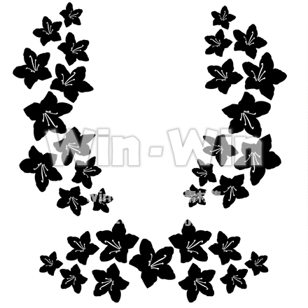 さつきシルエットのシルエット素材 W-028153