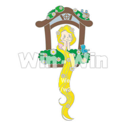 小鳥とラプンツェルのCG・イラスト素材 W-028097