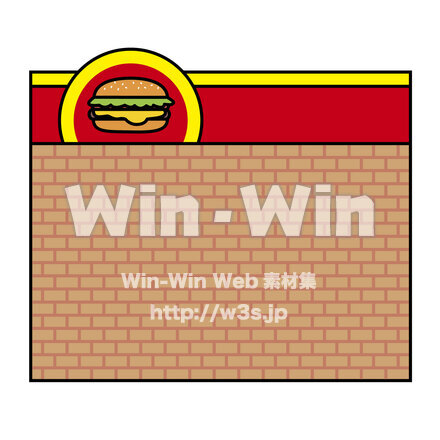 ハンバーガーショップのCG・イラスト素材 W-028660