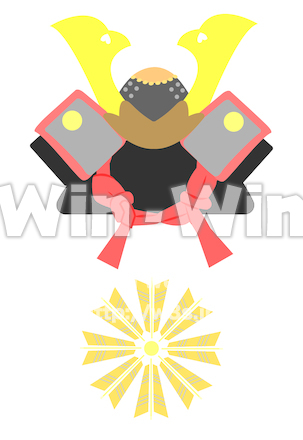 こどもの日・兜（ガーデンピック）のCG・イラスト素材 W-029668