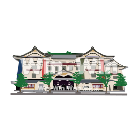 歌舞伎座のCG・イラスト素材 W-029911