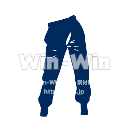 スウェットパンツのシルエット素材 W-028543
