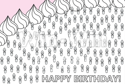 誕生日カードのCG・イラスト素材 W-029988