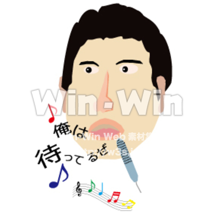 カラオケ教室の男性のCG・イラスト素材 W-028754