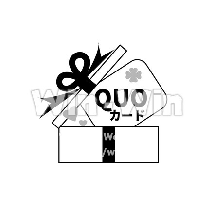 クオカードプレゼントのシルエット素材 W-029223