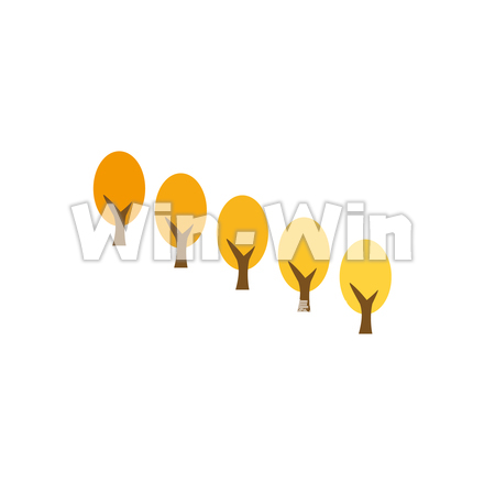 紅葉した木々のCG・イラスト素材 W-029102