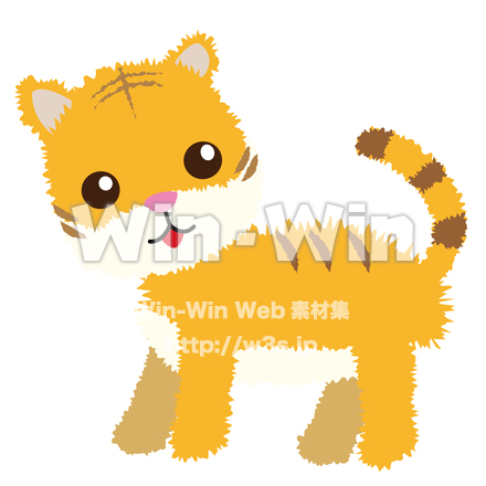 虎の子の絵のCG・イラスト素材 W-028481