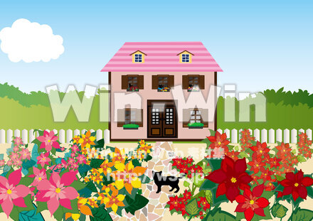 ポインセチアのアートブラシのCG・イラスト素材 W-028321