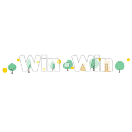 北欧風の木とおうちのCG・イラスト素材 W-029269