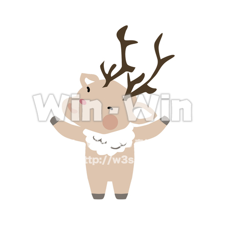 サンタさん家のトナカイのCG・イラスト素材 W-029210