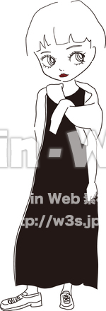 シンプル　女性イラストのCG・イラスト素材 W-029922
