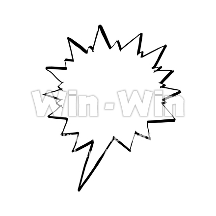 吹き出しのシルエット素材 W-028810