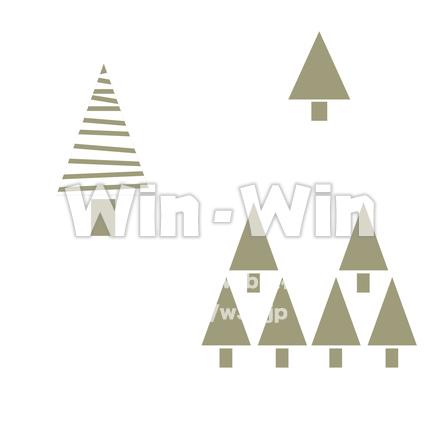 北欧風の木々のCG・イラスト素材 W-028326