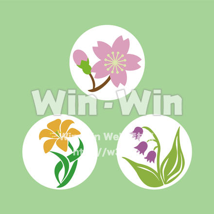 さくら。すずらん。ゆり。のCG・イラスト素材 W-029737