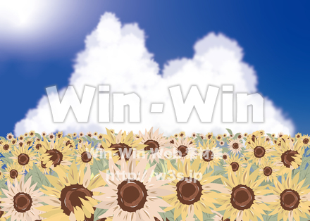 ひまわり畑背景のCG・イラスト素材 W-029576