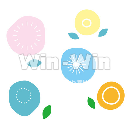 北欧風お花セットのCG・イラスト素材 W-029785