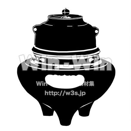 茶道具のシルエット素材 W-029052