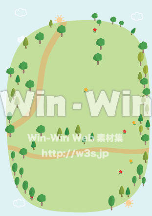 A4背景（はらっぱ）のCG・イラスト素材 W-029790