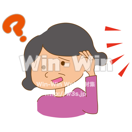 難聴のおばあさんのCG・イラスト素材 W-028131