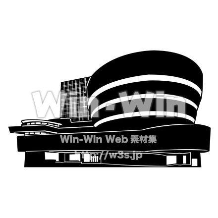 グッゲンハイム美術館のシルエット素材 W-028289