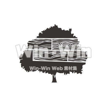 林業のシルエット素材 W-028510