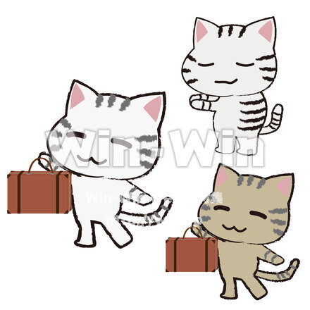 旅ねこのCG・イラスト素材 W-028865
