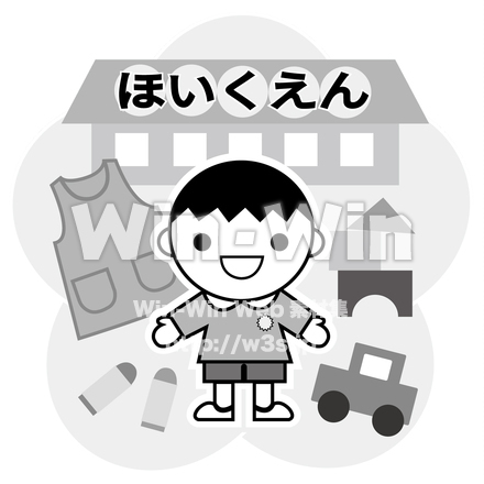 保育園のシルエット素材 W-028068