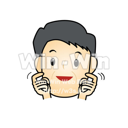 手話をする男性のCG・イラスト素材 W-029350