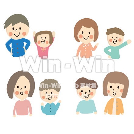 親子イラストのCG・イラスト素材 W-029782