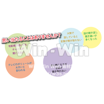 チラシPOPサブタイトル「思い当たることはありませんか？」のCG・イラスト素材 W-029037