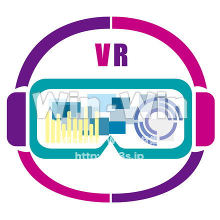 バーチャル(VR)／シンボルマーク(カラー)のCG・イラスト素材 W-029447