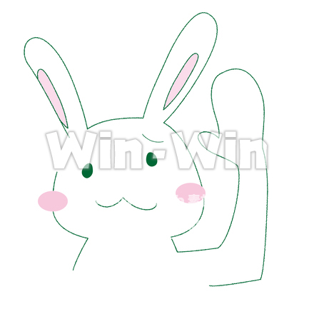 困っているウサギのCG・イラスト素材 W-028642