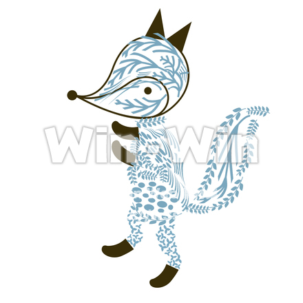 北欧風キツネのCG・イラスト素材 W-028323