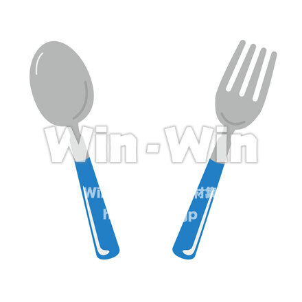 スプーンとフォークのCG・イラスト素材 W-028256