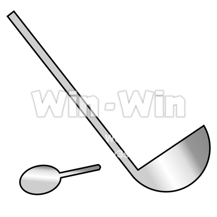 おたまとスプーンのCG・イラスト素材 W-028237