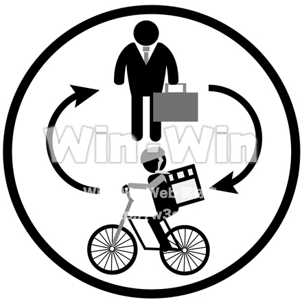 副業OKのシルエット素材 W-028634