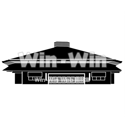 国技館のシルエット素材 W-029051