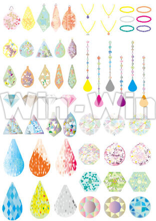 クリスタル製品画像のCG・イラスト素材 W-028506