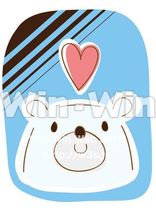 日陰好きしろくまのCG・イラスト素材 W-029732